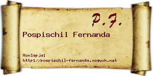 Pospischil Fernanda névjegykártya